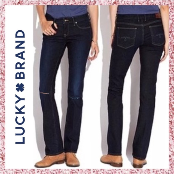 Lucky Brand Denim - Lucky Brand Dark Destroyed Lolita Boot Jeans 4 27